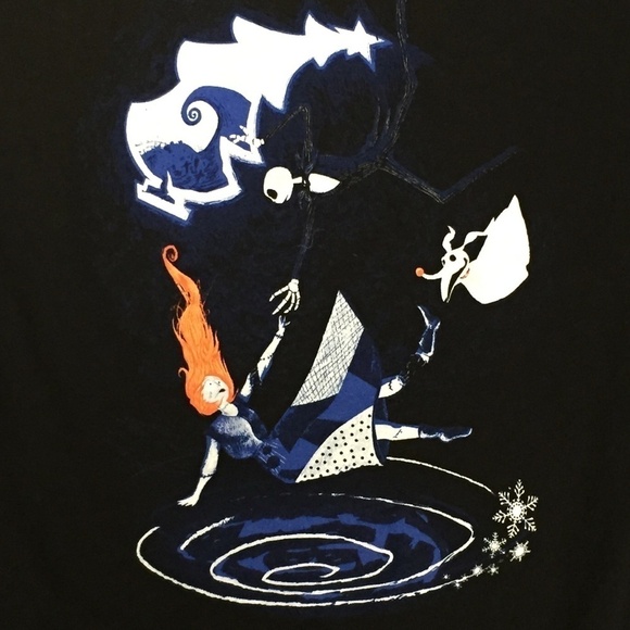 Tee Fury Nightmare Before Christmas Graphic Tee Sz XXL Black Cotton T Shirt - Picture 2 of 7
